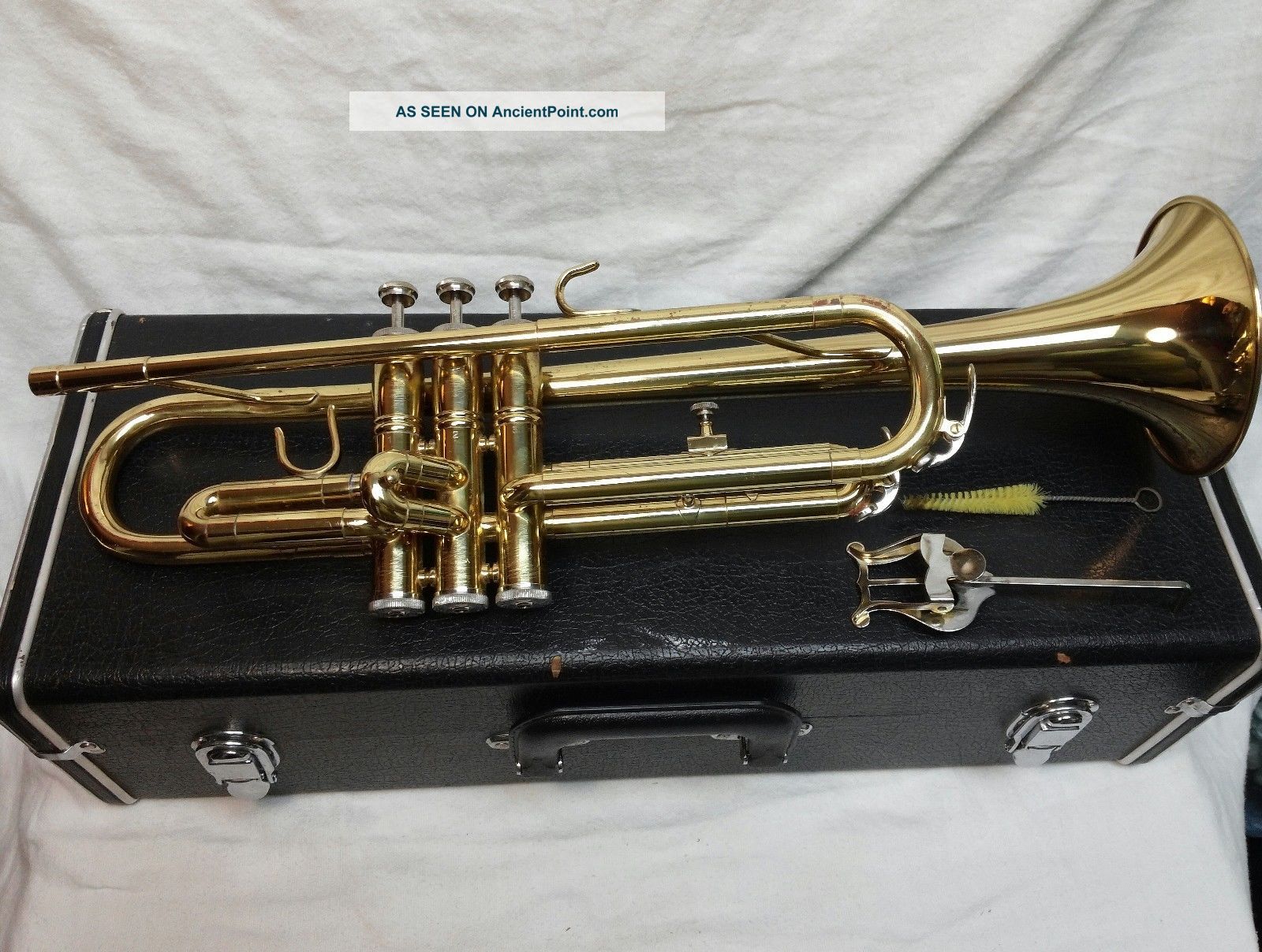 Rare Vintage Antique Jean Baptiste Trumpet Model Tp 180l W/ Hard Case Brass photo