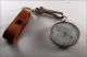 Vintage Glass And Metal Compass On Leather Belt Loop Pre - Owned Made In Japan Compasses photo 2