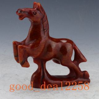 Chinese Natural Old Jade Hand - Carved Statue W Horse 6 photo