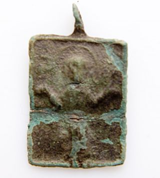 Ancient Icon Amulet Pendant.  Early Kievan Russ Viking Period.  1 - 3 Century Ad photo