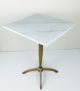 Vintage Hollywood Regency Italy Marble & Gold Pedestal End Table Plant Stand Post-1950 photo 1