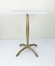 Vintage Hollywood Regency Italy Marble & Gold Pedestal End Table Plant Stand Post-1950 photo 2