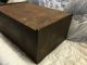 Large Vintage Hand Made Wooden Trunk Chest Storage Box Wood Brown Hinged Lid 1900-1950 photo 5