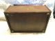 Large Vintage Hand Made Wooden Trunk Chest Storage Box Wood Brown Hinged Lid 1900-1950 photo 7