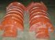 Large Vintage Industrial Wood Patterns Ribbed Cylinder Foundry Casting Molds Industrial Molds photo 1
