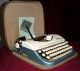 Wonderful Bitone Voss Privat Typewriter Of 1950s Vibrant Blue,  Cream - Workict - Typewriters photo 1