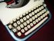 Wonderful Bitone Voss Privat Typewriter Of 1950s Vibrant Blue,  Cream - Workict - Typewriters photo 8