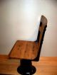 Vintage School Chair With Pedestal Base 1950 ' S Or Older Rock Maple Restored 1900-1950 photo 1