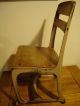 Antique 1940 ' S Student Chair Wooden & Metal Envoy (american Seating Co. ) U.  S.  A. 1900-1950 photo 1