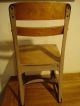 Antique 1940 ' S Student Chair Wooden & Metal Envoy (american Seating Co. ) U.  S.  A. 1900-1950 photo 4