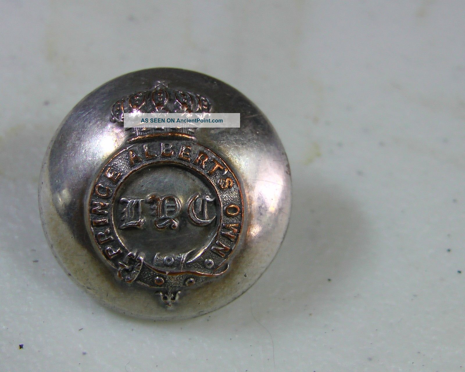 C1850 Albert ' S Own Leicestershire Yeomanry Sheffield Plate Button 22mm/hamburger Buttons photo