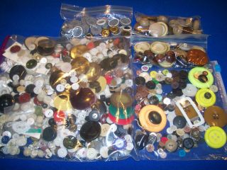 Vintage & Antique Buttons 2,  Pounds photo