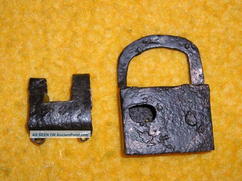 2 Medieval German Padlocks 16th / 17th Century With Markers Mark Other Antiquities photo