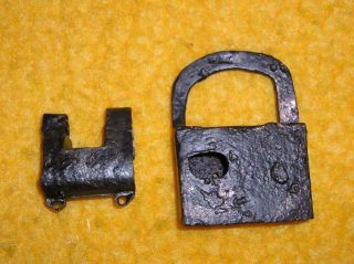 2 Medieval German Padlocks 16th / 17th Century With Markers Mark photo
