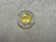 Vintage Glass Radiant Button Yellow 1097b Buttons photo 2