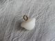 Antique 1800 ' S Swirl Back Glass Molded Button White 364b Buttons photo 2