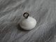 Antique 1800 ' S Swirl Back Glass Molded Button White 361b Buttons photo 2