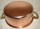Swiss Copper/brass Round Marmit With Lid Stamped Culinox Made In Switzerland Metalware photo 2