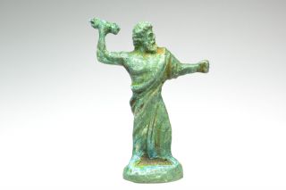Roman Bronze Figurine Of Zeus photo