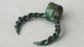 Rare Viking Era Bronze Twisted / Amulate/pendant photo