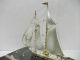 Huge Sailboat Of Silver960 Of Japan.  270g/ 9.  51oz.  2masts.  Takehiko ' S Work Other Antique Sterling Silver photo 10