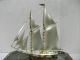 Huge Sailboat Of Silver960 Of Japan.  270g/ 9.  51oz.  2masts.  Takehiko ' S Work Other Antique Sterling Silver photo 5