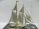 Huge Sailboat Of Silver960 Of Japan.  270g/ 9.  51oz.  2masts.  Takehiko ' S Work Other Antique Sterling Silver photo 7