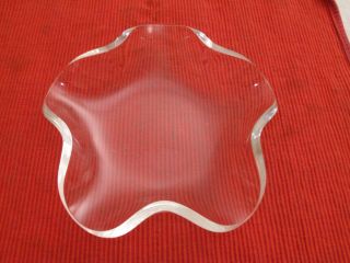 Vtg Abstract Lucite Acrylic Clear Star Fish Serving Dish Hors D ' Ouevres Bowl photo