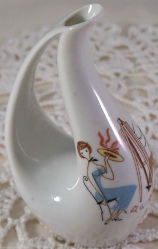 Little Pitcher Or Ewer French Painter & Lady Hat La Bomboniera Starace Napoli photo