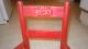 Vintage Child ' S Wood Rocking Chair - Red With Woven Seat - Becky Usa - Name Plate Unknown photo 2