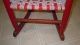 Vintage Child ' S Wood Rocking Chair - Red With Woven Seat - Becky Usa - Name Plate Unknown photo 4