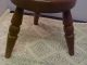 Vintage Milking Stool Wooden Has Three Legs And Handle On Side Minor Scratches 1900-1950 photo 8