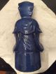 Vintage Chinese Porcelain Blue Kianyin Statue Vases photo 2