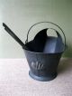 Antique Coal Hod Bucket Hooded,  Shovel,  Scoop,  Primitive,  Decorated,  Bail Handle Hearth Ware photo 2