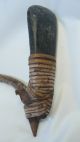 Old Png Stone Head Ceremonial Axe - Mt Hargen Papua Guinea - Rattan Wood Pacific Islands & Oceania photo 4