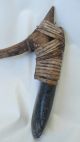 Old Png Stone Head Ceremonial Axe - Mt Hargen Papua Guinea - Rattan Wood Pacific Islands & Oceania photo 5