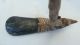 Old Png Stone Head Ceremonial Axe - Mt Hargen Papua Guinea - Rattan Wood Pacific Islands & Oceania photo 6