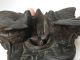 Antique Black Forest Folk Art Birds On Nest Carved Figures photo 2