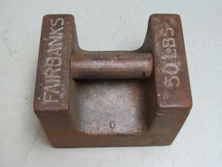 Fairbanks 50 Pound Lb Weight Scale Antique Solid Steel Anvil Toledo photo