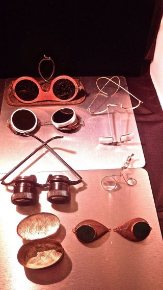 Steampunk - Antique And Vintage Magnifying Optic Glasses & Goggles photo