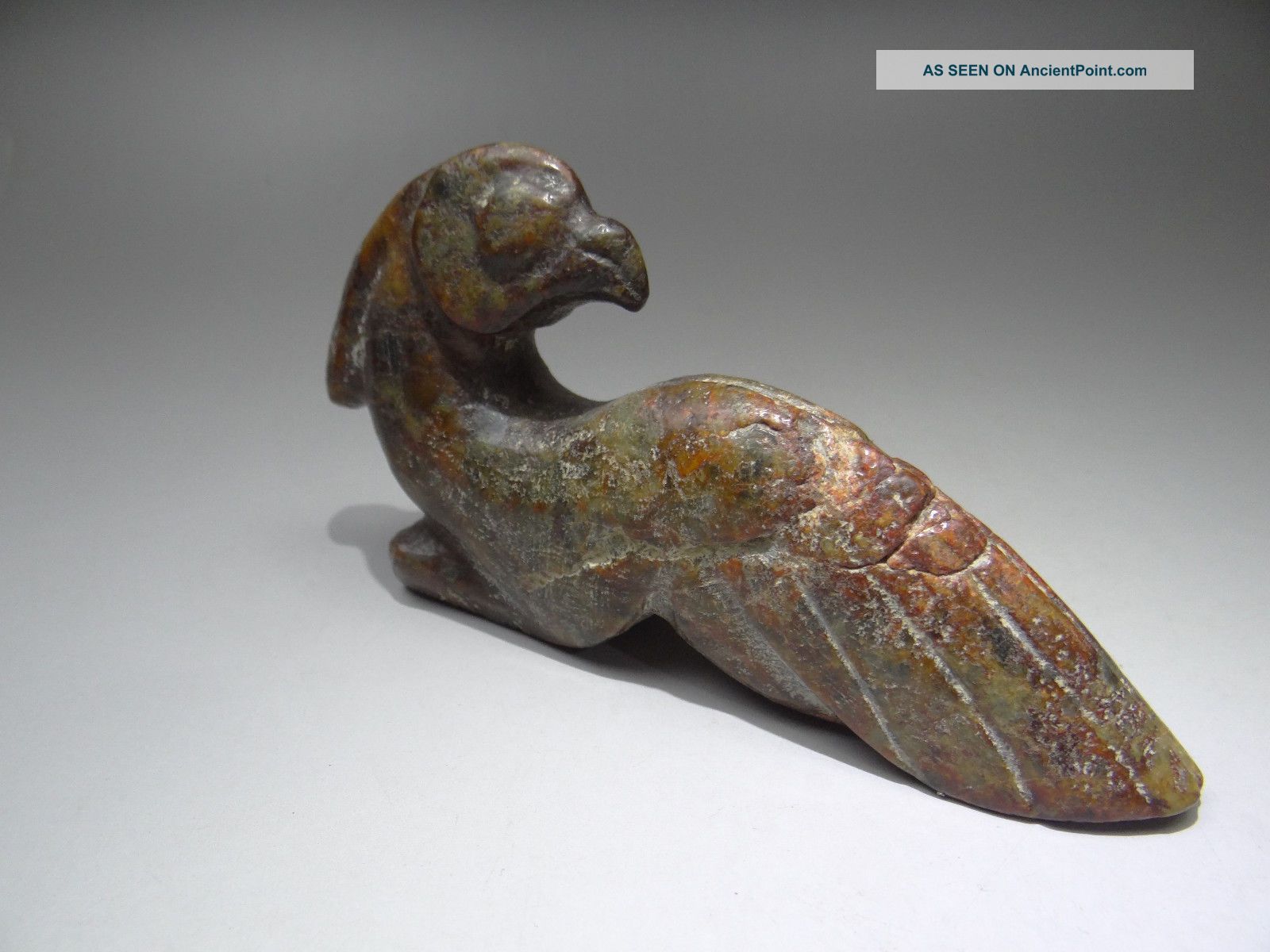 Antique Chinese Ancient Times Hongshan Jade Eagle Sculptures D988 (462g) Neolithic & Paleolithic photo