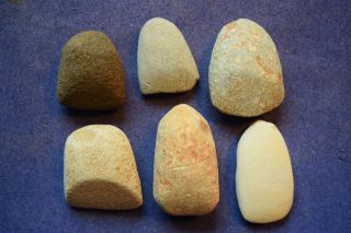 6 Medium Sized Hard Stone Celts From The Sahara Neolithic photo