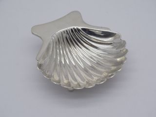 Sanborns Mexico Sterling Silver Footed Scallop Clamshell Candy Dish photo