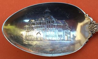 Rare Odebolt Iowa Public School Sterling Silver Souvenir Spoon photo