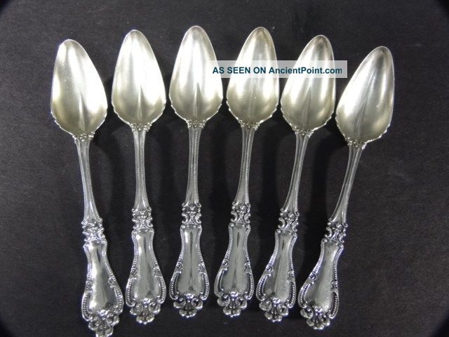 6 Antique Blackinton Sterling Silver Helena Orange Fruit Spoons – No Mono Flatware & Silverware photo