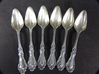 6 Antique Blackinton Sterling Silver Helena Orange Fruit Spoons – No Mono photo