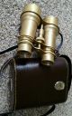 Victorian Brass Leather Binoculars Marine Sailor Replica And Old Black Pair Telescopes photo 2