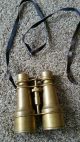 Victorian Brass Leather Binoculars Marine Sailor Replica And Old Black Pair Telescopes photo 3