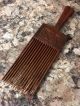 Antique Hand Carved Wood Wooden Brown Americana Hair Comb Pick African Art Other African Antiques photo 4