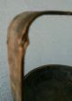Vintage Splint Basket Paint Old Rustic Bent Handles Shallow Primitives photo 3